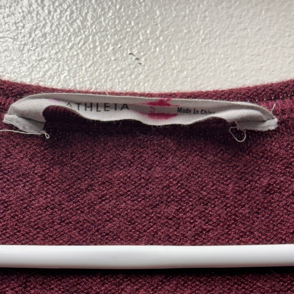 Athleta Maroon Extra Fine Merino Wool Sweater - Picture 3 of 5